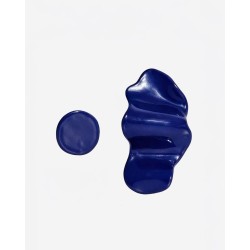 Pendientes asimétricos de cerámica azul Klein